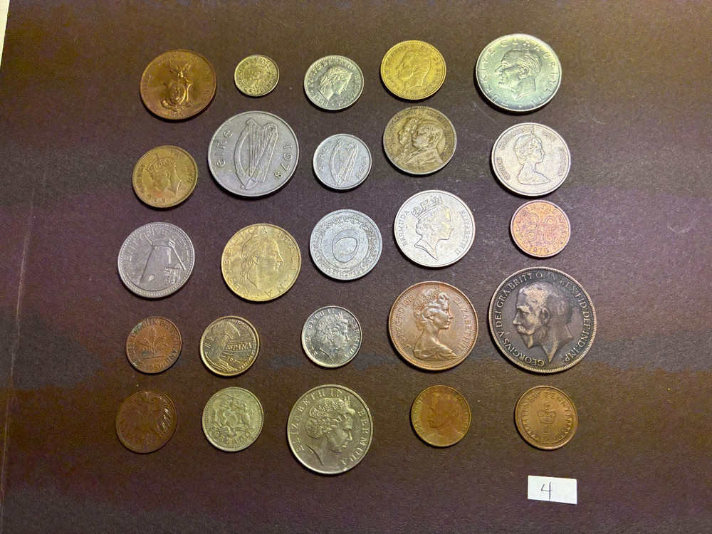 25 MIXED FOREIGN COINS LOT 4