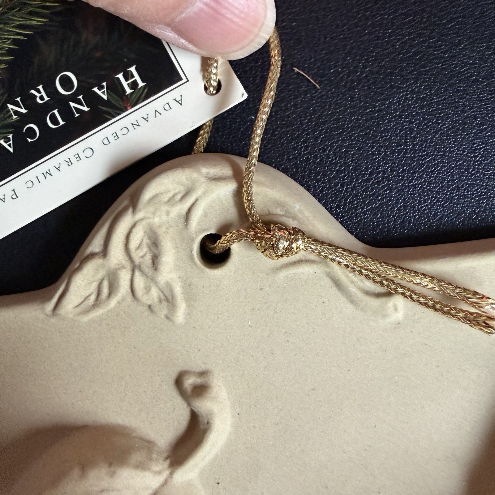 Rare Vintage Pear Paper Art Mold Brown Bag Cookie Mold Casting Ornament Holiday