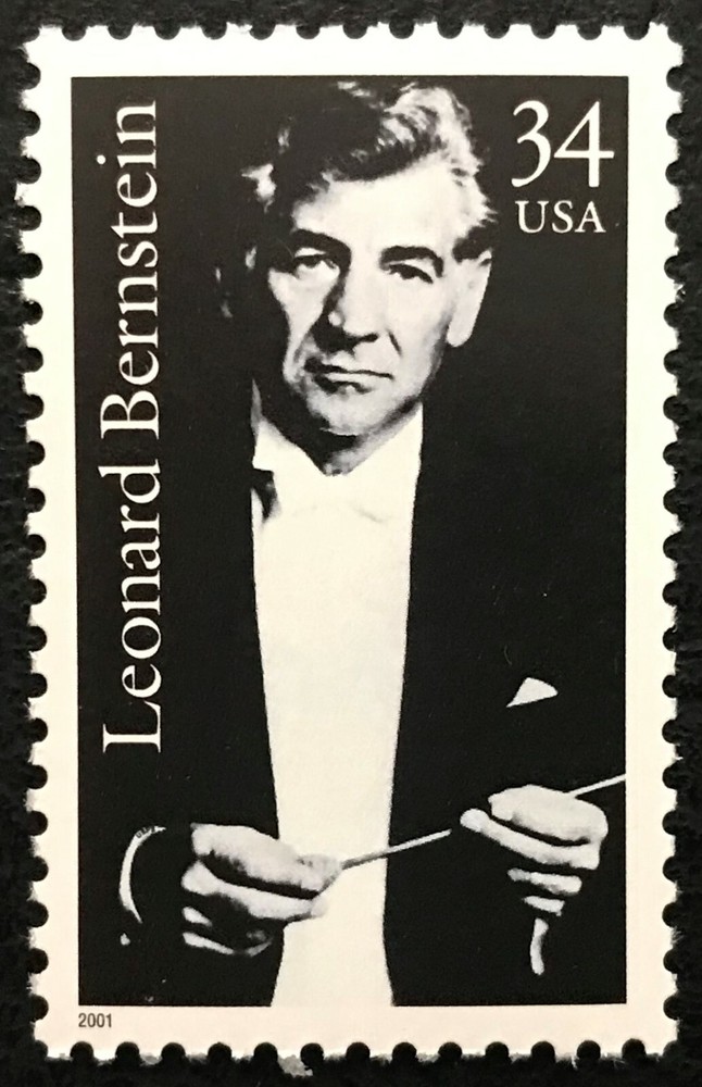 2001 Scott #3521 34¢ - LEONARD BERNSTEIN - Single Stamp - Mint NH