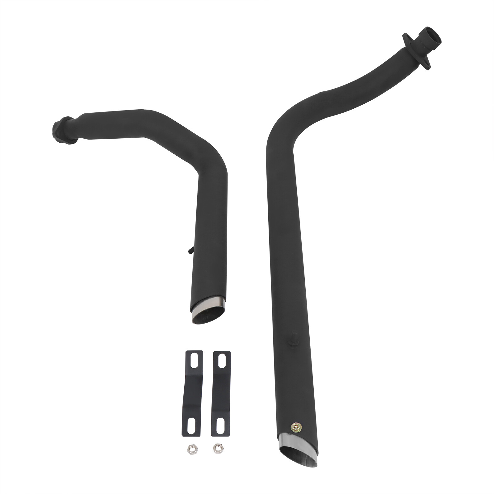 Shortshots Staggered Exhaust Pipe Kit Black For Honda Shadow 750 VT 750 VT400