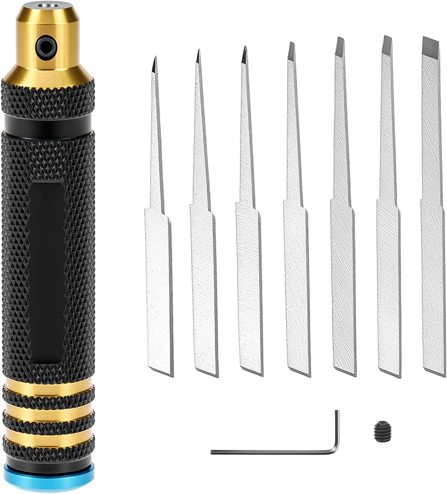 Model Scriber Resin Carved Scribe Line Scribing Tool, Chisel Set with Tungsten S