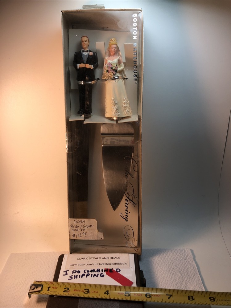 Cake Wedding Set Server Bride And Groom