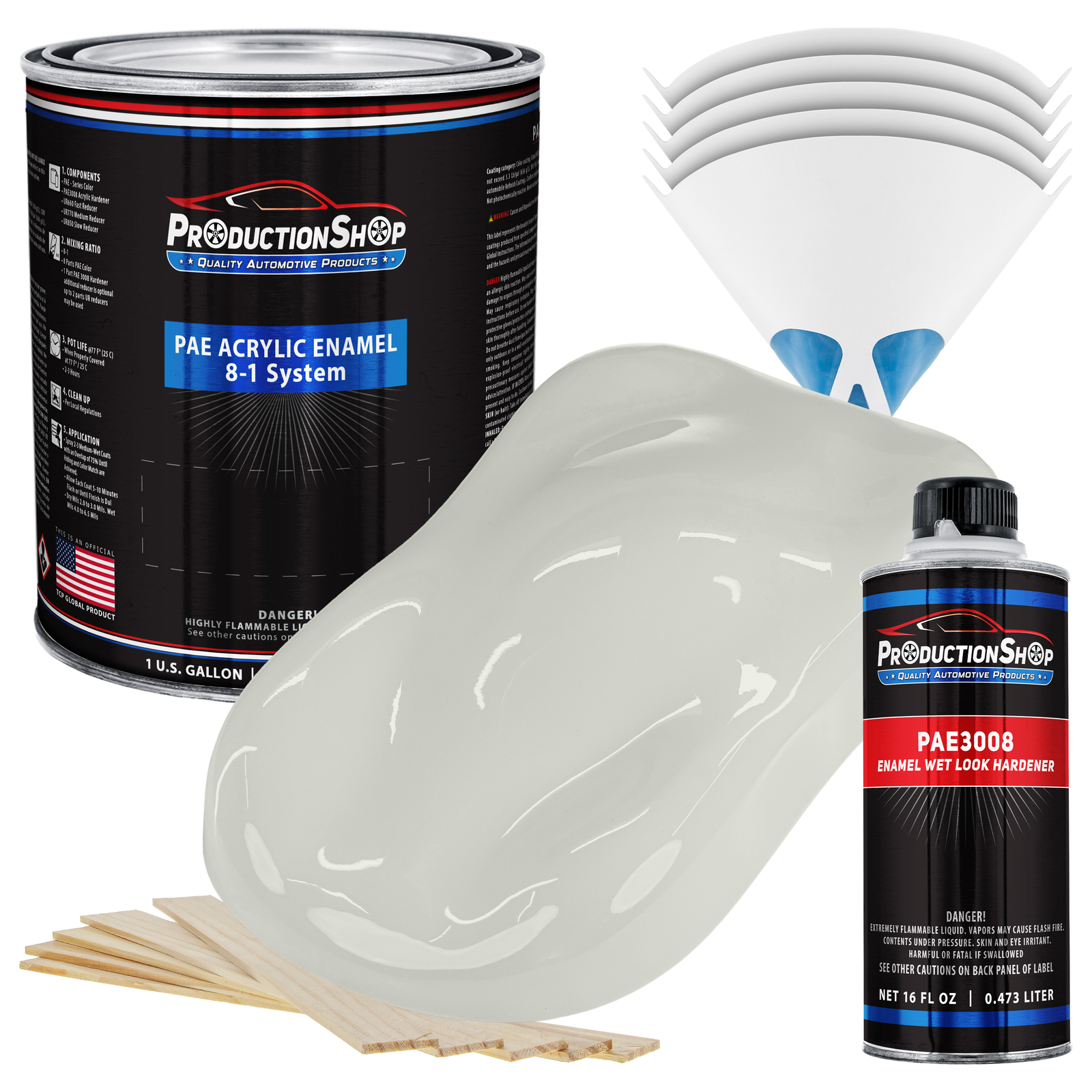 ProductionShop Pure White Acrylic Enamel Gallon Kit, Auto Paint