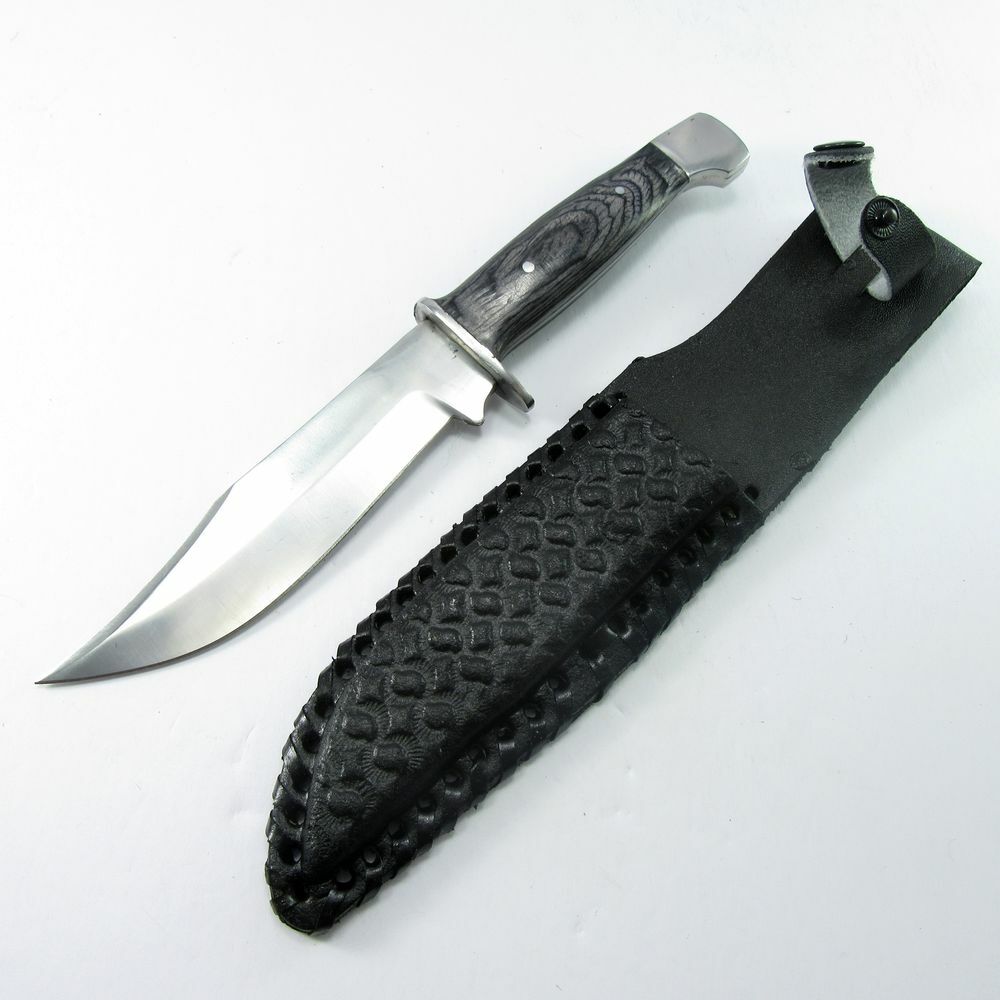 FIXED-BLADE HUNTING KNIFE | Rite Edge Mini Bowie Skinning Blade Black Wood