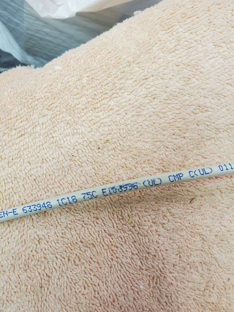 Belden 633948 Coaxial Cable RG-6. CMP Plenum rated jacket. 63'.