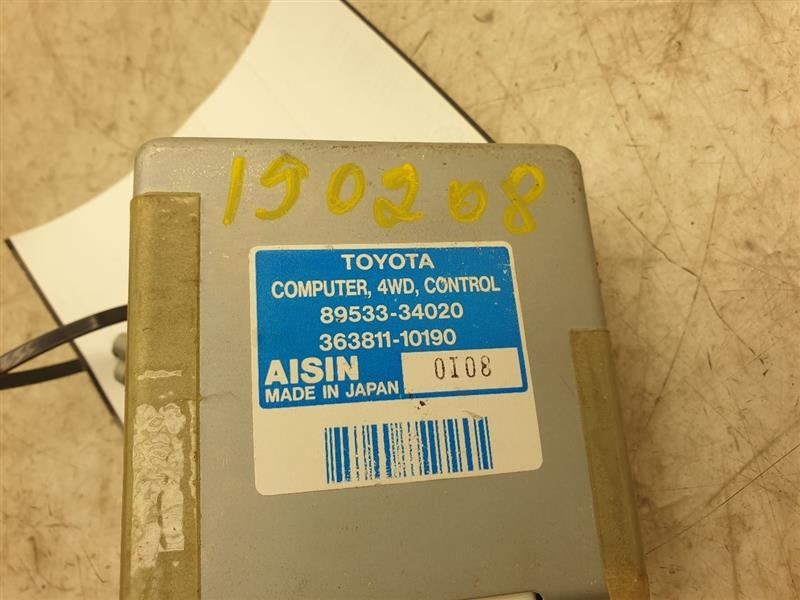 01-02 TOYOTA SEQUOIA CHASSIS ECM (4X4 CONTROL) CONTROL MODULE ASSEMBLY