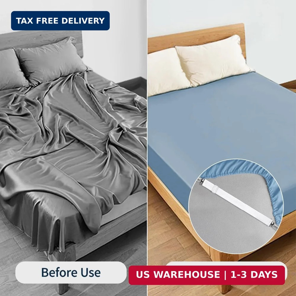 Bed Sheet Straps, Sopito Adjustable Elastic Fitted Sheet Corner Holders Straps t