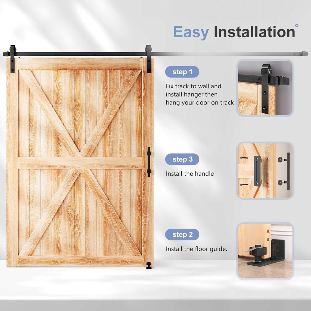 Rustic 10 Ft Barn Door Hardware Kit