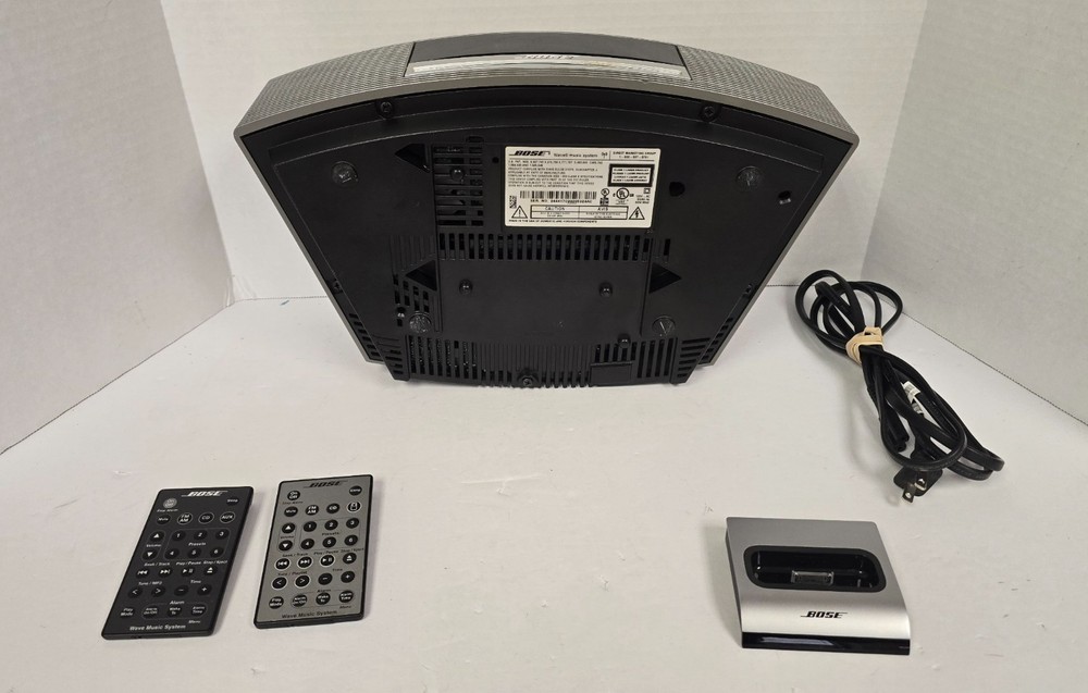 BOSE Wave Music System Silver Including 2 Remotes *Tested & Working*