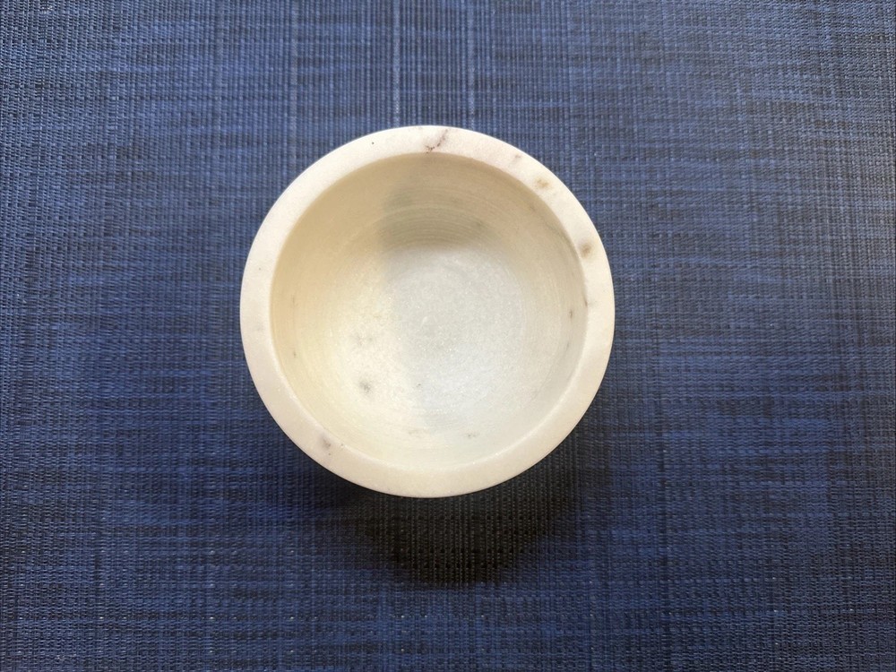 Grooved Marble Shaving Bowl