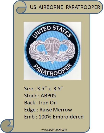 UNITED STATES PARATROOPER PATCH - ABP05