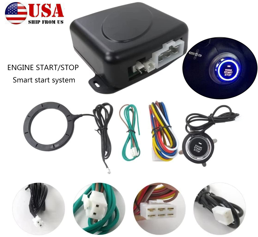 Car Ignition Switch 12v RFID Engine Start Push Button Keyless Entry Starter Kit