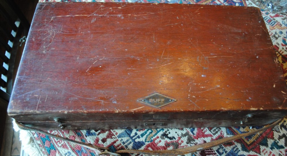 ANTIQUE TRANSIT BUFF AND BUFF BOSTON PLANE TABLE # 23638 ORIGINAL CASE W/STRAP