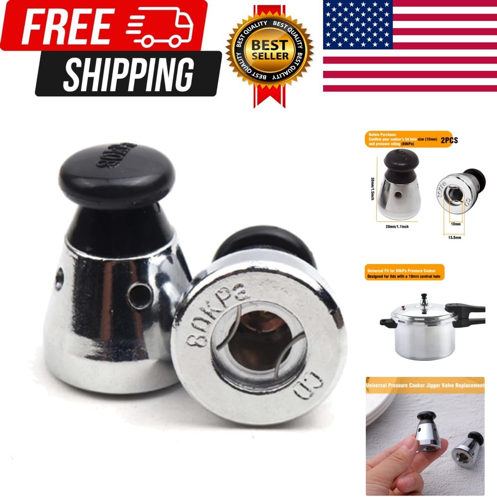 Universal Pressure Cooker Jigger Valve Replacement with Standard, Silver