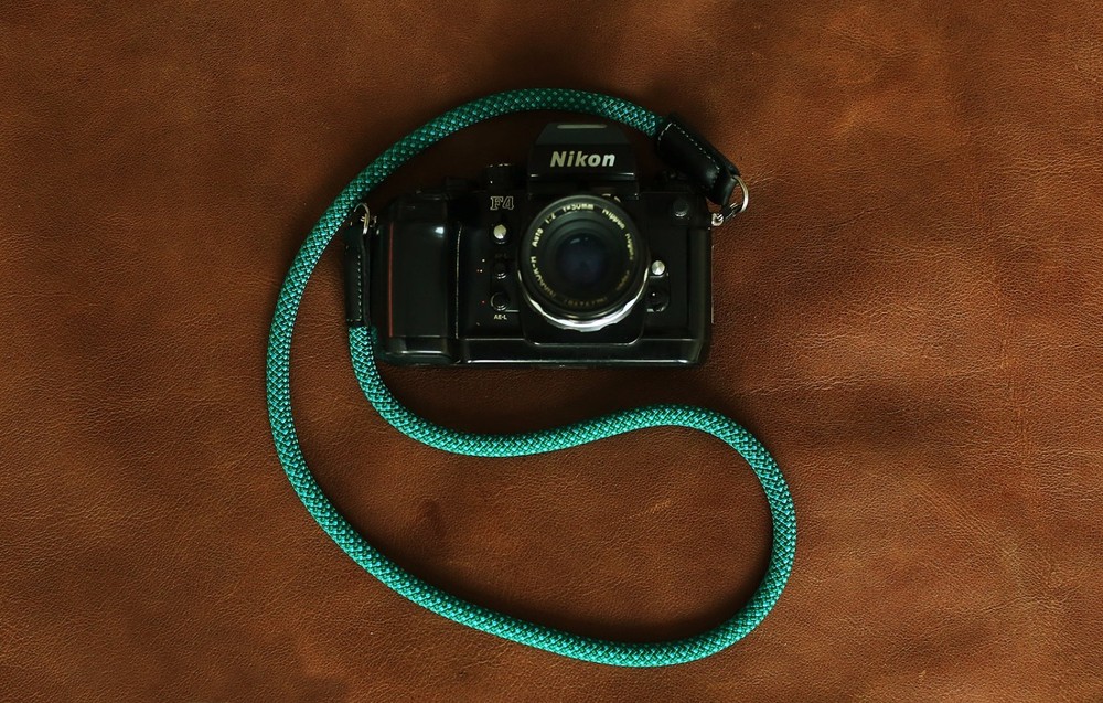 Climbing Rope Camera Strap – Green Pattern