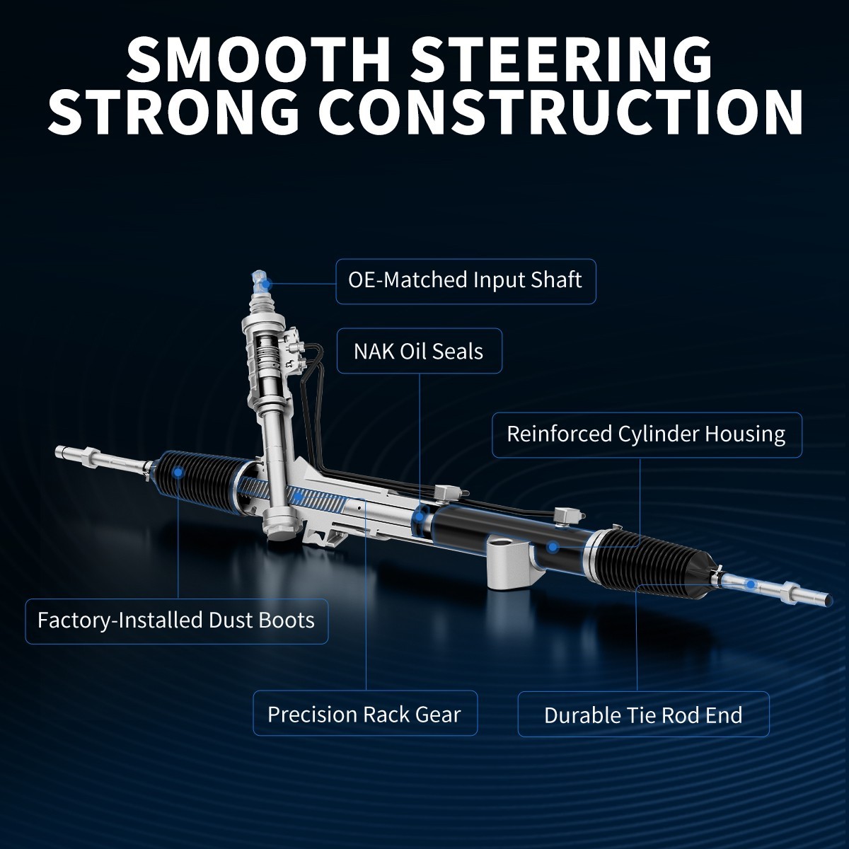 For Mitsubishi Outlander Sport 2011-2020 2.0L 2.4L Power Steering Rack & Pinion
