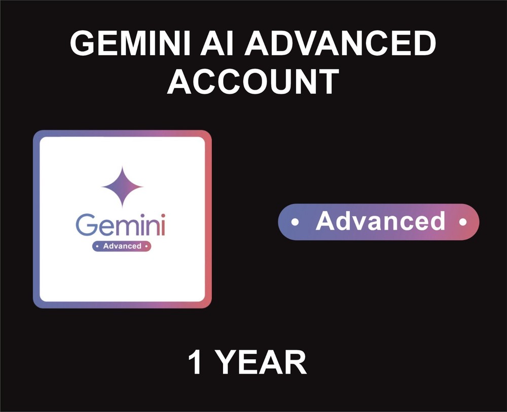 Gemini Ai, Advanced Account, 1 Year, Time Package