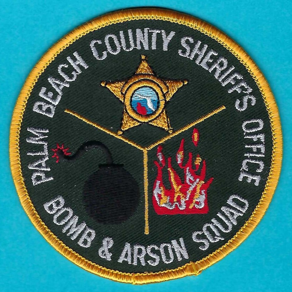 PALM BEACH COUNTY FLORIDA SHERIFF BOMB & ARSON SQUAD SHOULDER PATCH