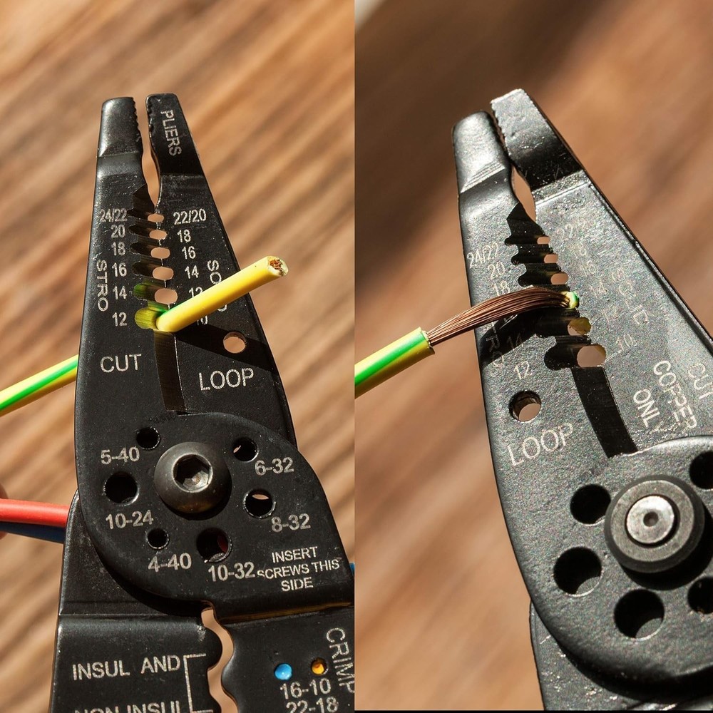 Wire Stripper, 8 inch, Wire Cutter, Wire Stripper Crimper, Wire Stripping Tool