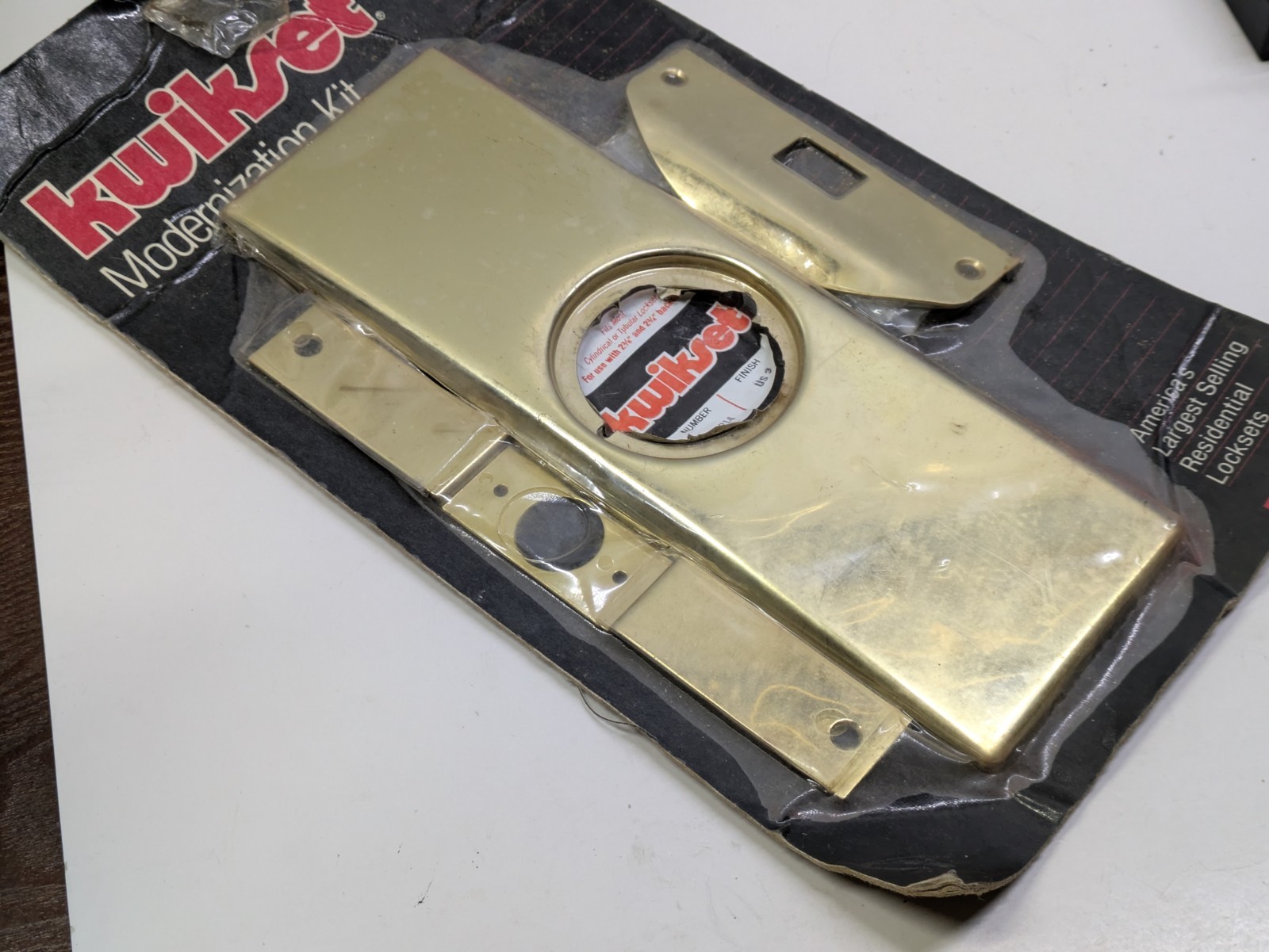 Vintage Kwikset Brass Modernization Kit For Converting Mortise Lock Sets NIP