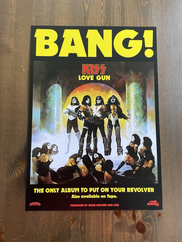 KISS Band Love Gun Vinyl Album Poster Magazine Advert 1977 Destroyer Alive! II