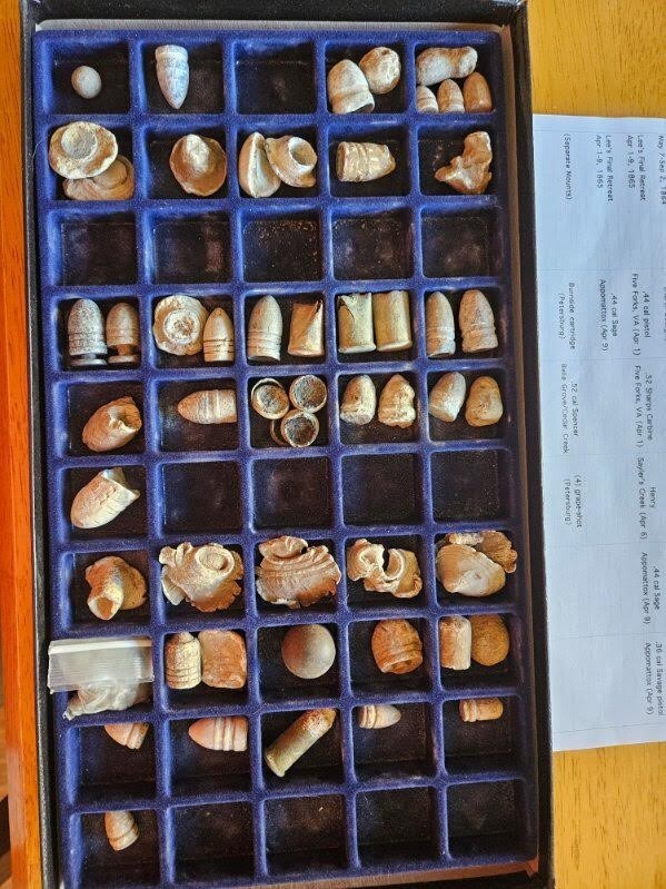 Civil War bullets collection