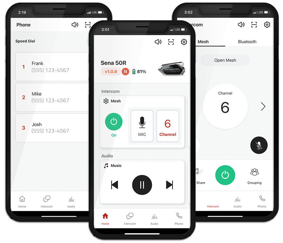 Sena 50R-02 Mesh Bluetooth Intercom - Single
