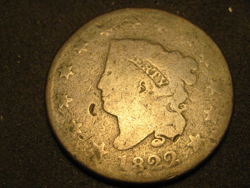 1822 Coronet Head Large Cent BOLD FULL DATE