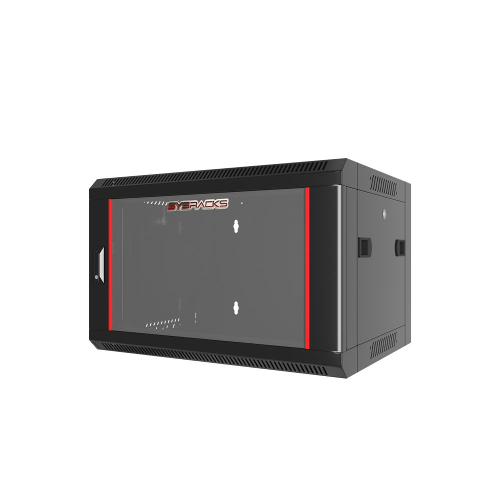 Server Rack 6U Wall Mount Cabinet Locking Networking Data Enclosure Glass Door