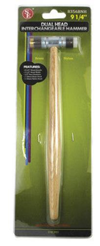 Small Mini Interchangeable Head Face Soft Brass Plastic Nylon Hammer Tool