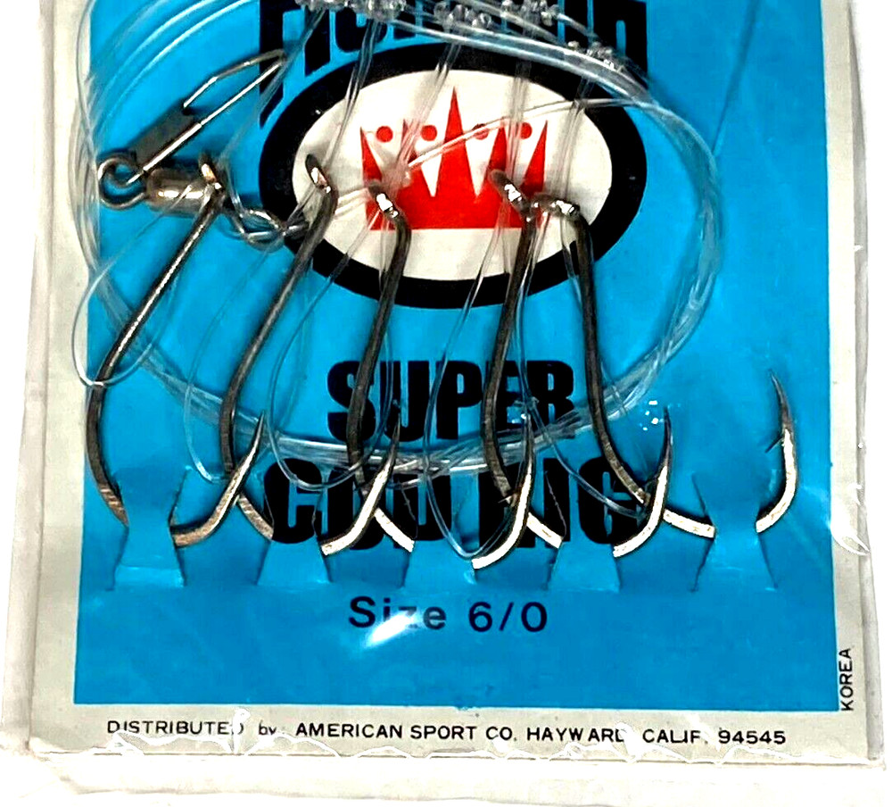 FISHKING 6 PACKS SW-204 Super Cod Rig Size 6/0 Five Hook Rig