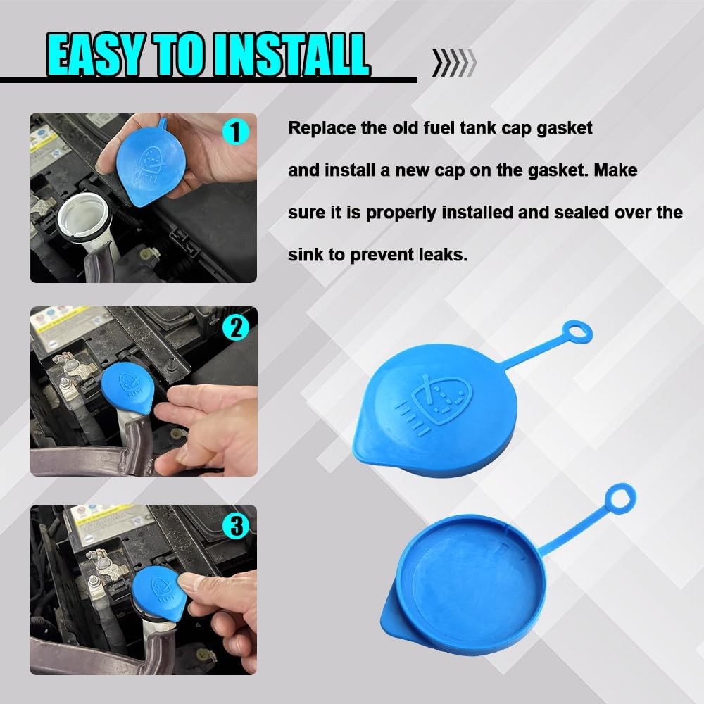 Windshield Washer Fluid Reservoir Cap, Washer Tank Cap, Windshield Washer Blue