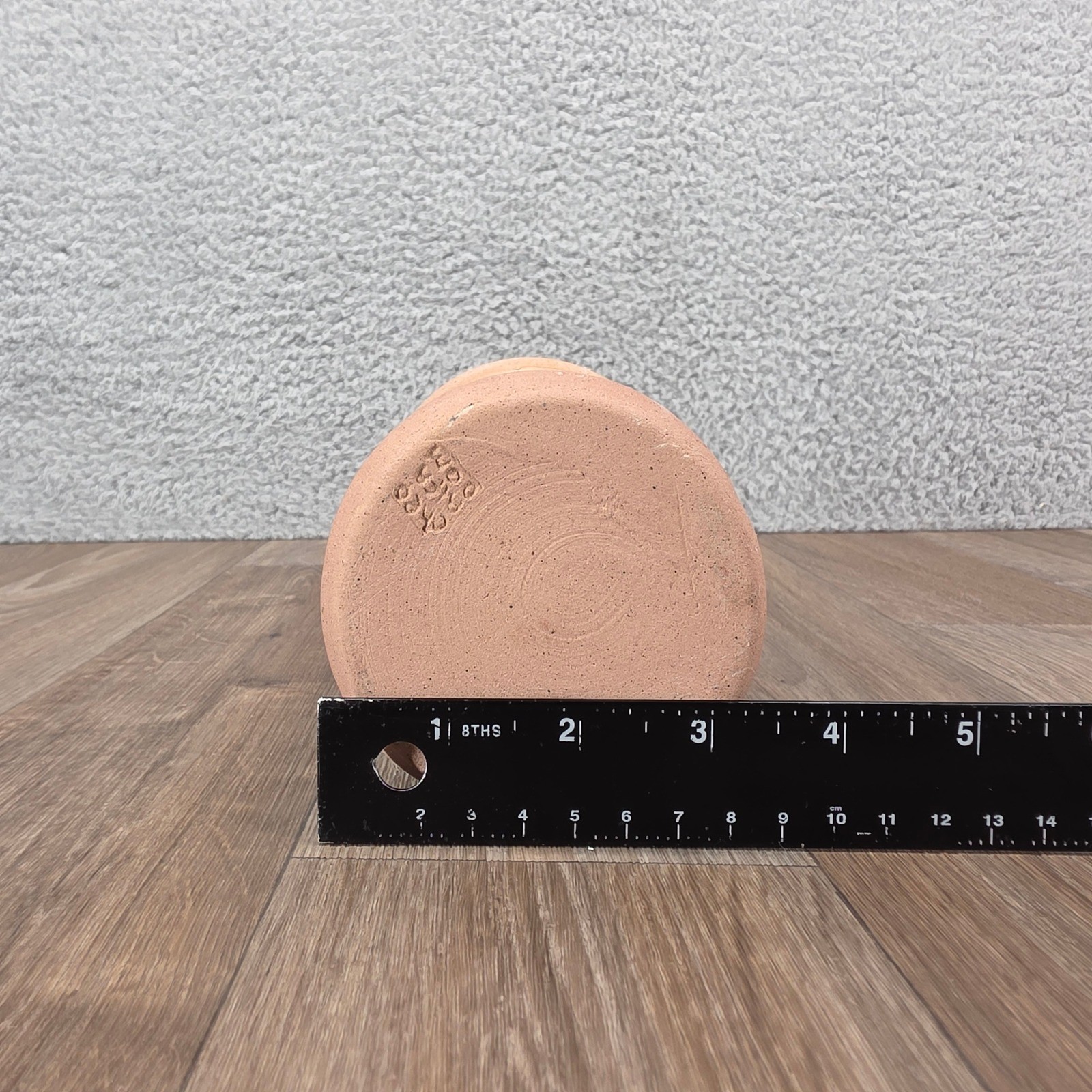 Alfa Dom Handmade Ceramic Vase Stripped Design Pink Tan Blue Green Pottery