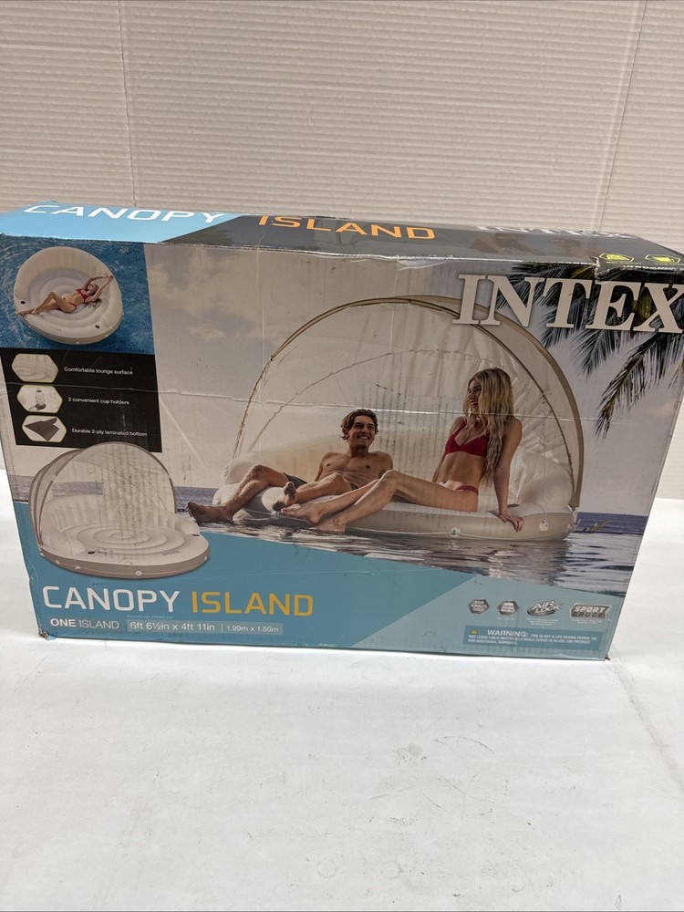 Intex Inflatable Canopy Island Float Lounge 785 x 59 G2U