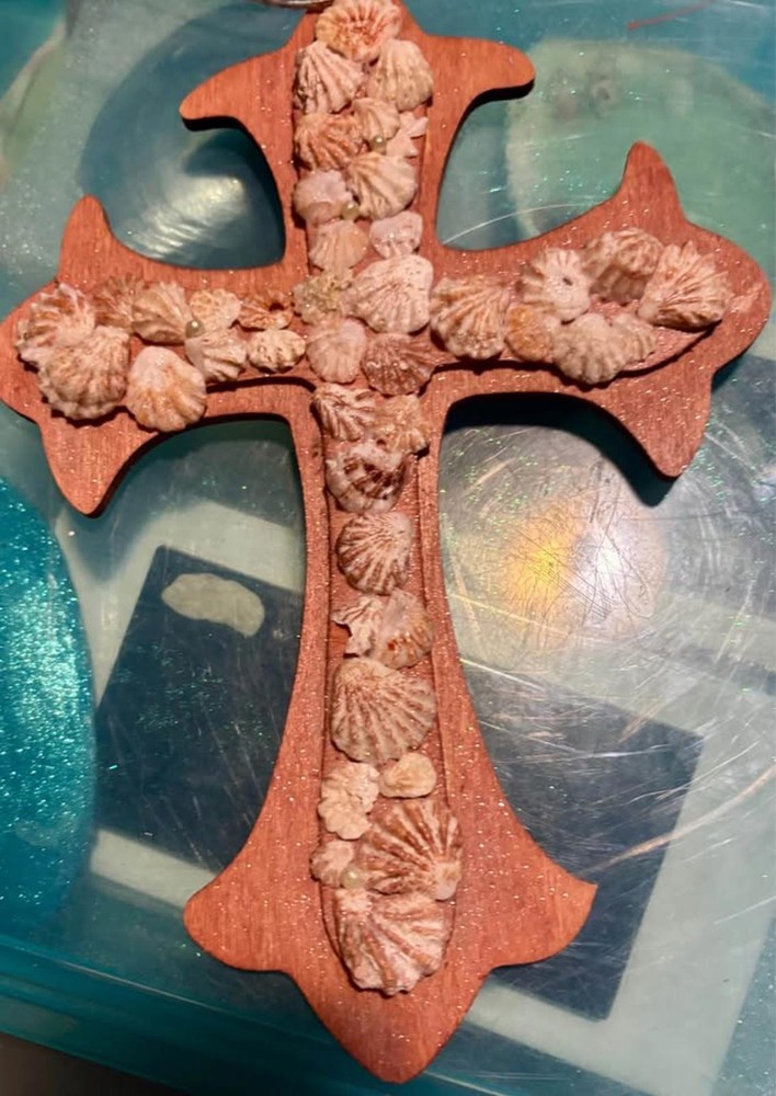 Shell Bedazzled Cross