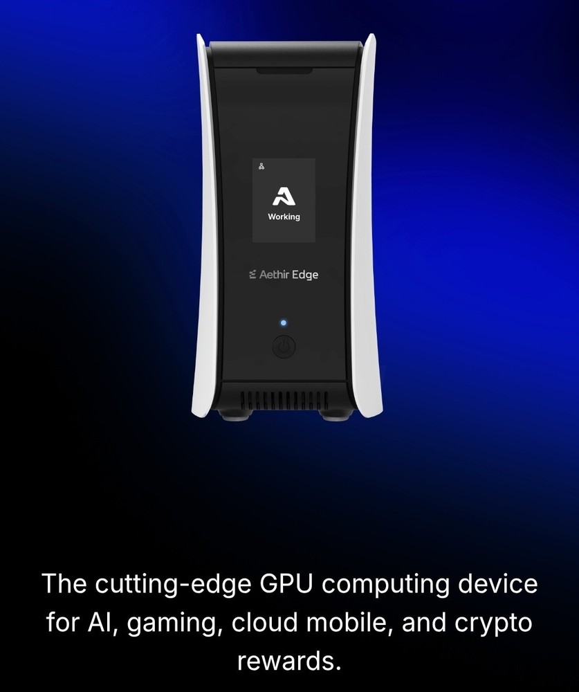Aethir Edge GPU Computing Device for AI, Gaming, Cloud Mobile and Crypto Rewards