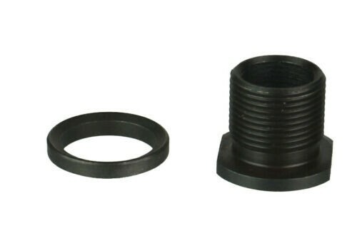 Aluminum Muzzle Thread Adapter From 1/2x36 to 5/8x24 TPI conversion Black