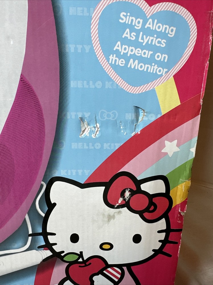 Hello Kitty 68109 CD Karaoke System with 5 Inch Screen Tested Working Complete