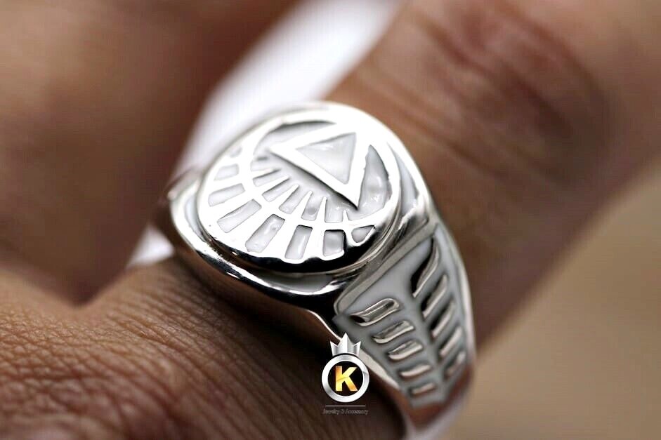 White Ring White Lantern Silver 925 White Enamel White Lantern Ring