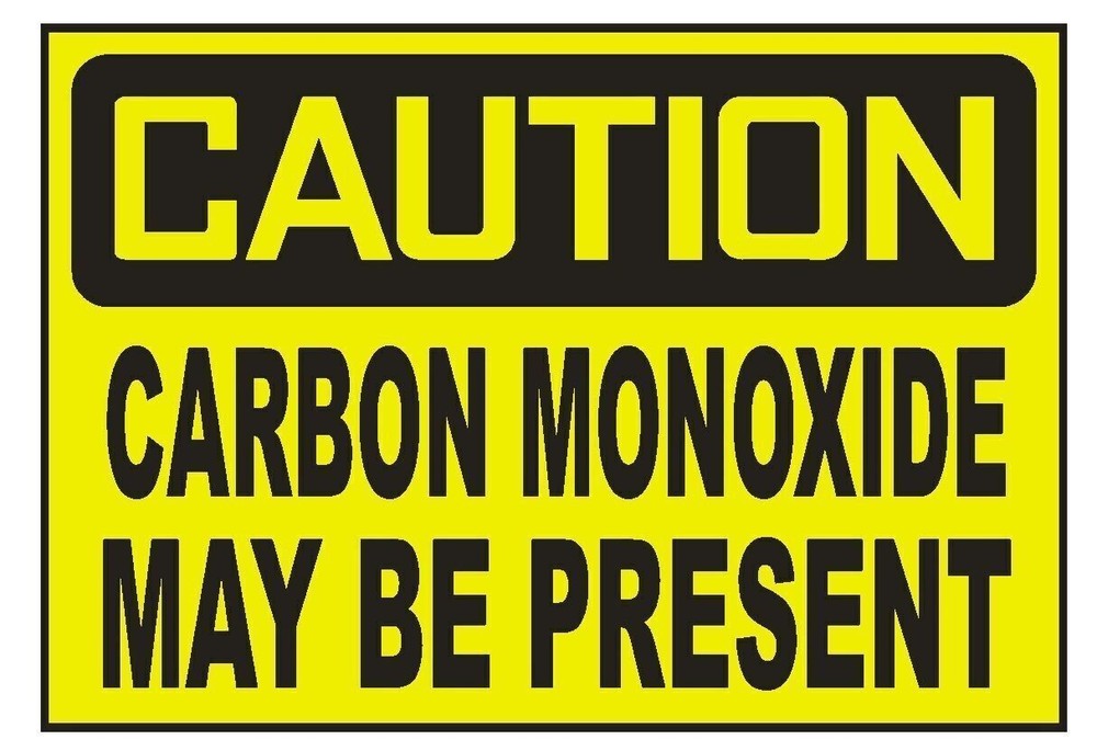 Caution Carbon Monoxide May Be Present Sticker Decal