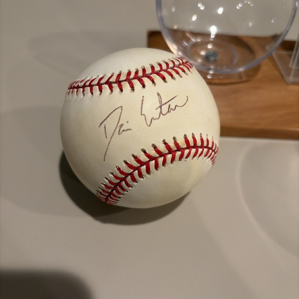 Darin Erstad Signed Autographed Baseball MLB with Upper Deck Card