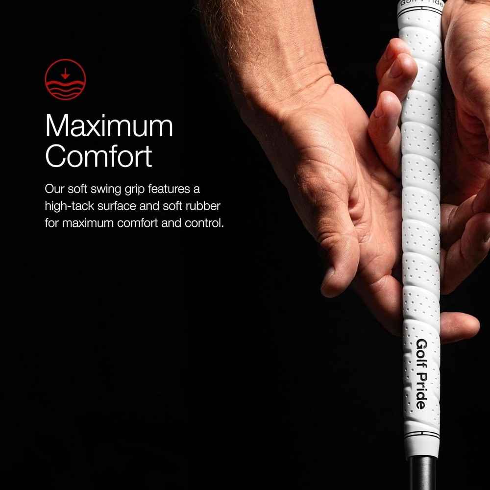 Rubber Golf Grips 8-Pack, Comfortable Midsize with Vibration Dampening Features