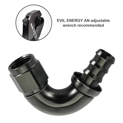 Push Lock Fitting One Piece Full Flow Hose End 12AN 120 Degree
