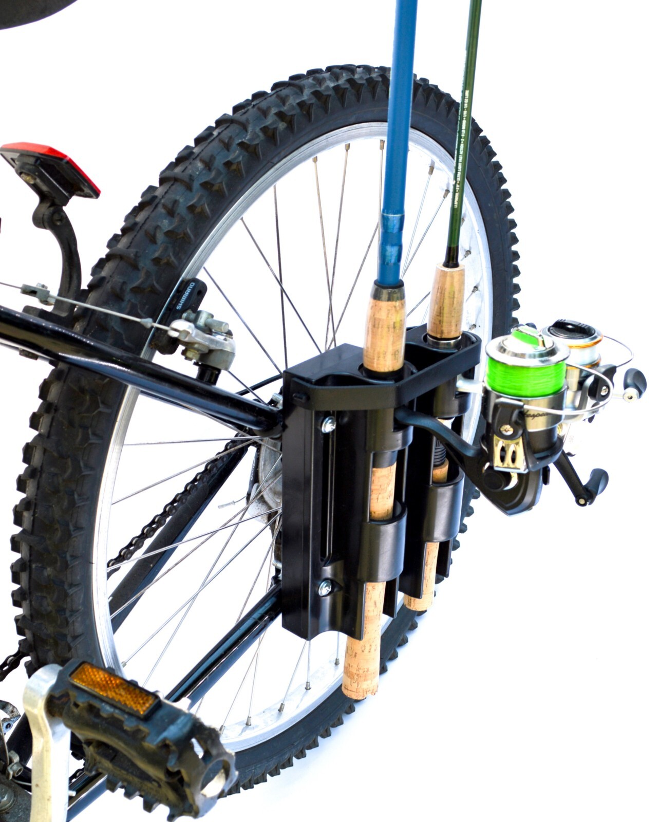 BIKE FISHERMAN - Bike Fishing Rod Holder - Holds 2 Rods - Easily Mount - Secure