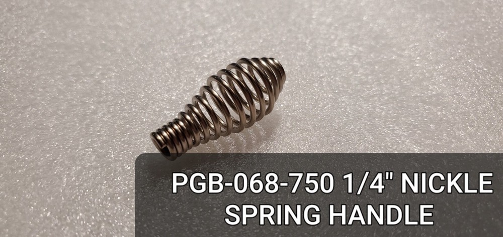 PGB-068-750 1/4” BRUSHED NICKLE SPRING HANDLE