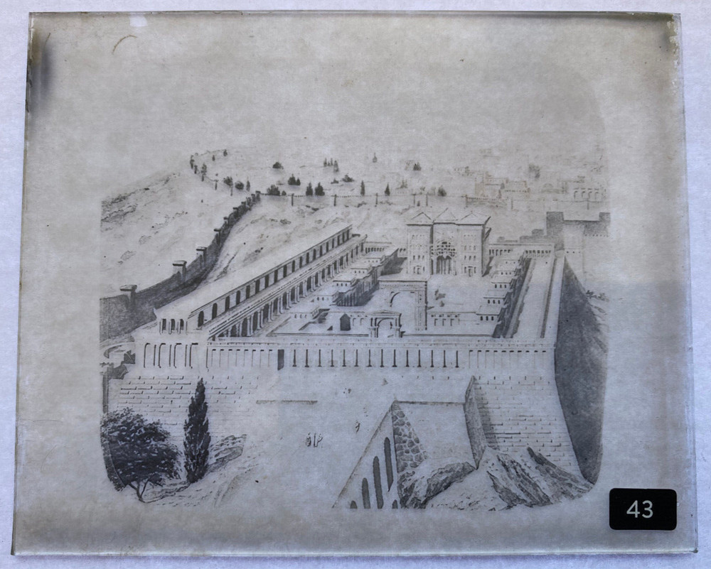 MAGIC LANTERN SLIDE ANCIENT VILLA 1880'S