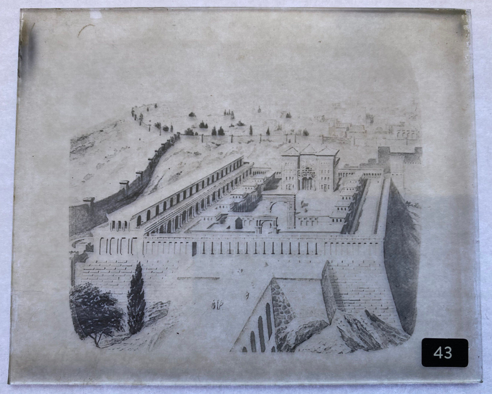 MAGIC LANTERN SLIDE ANCIENT VILLA 1880'S