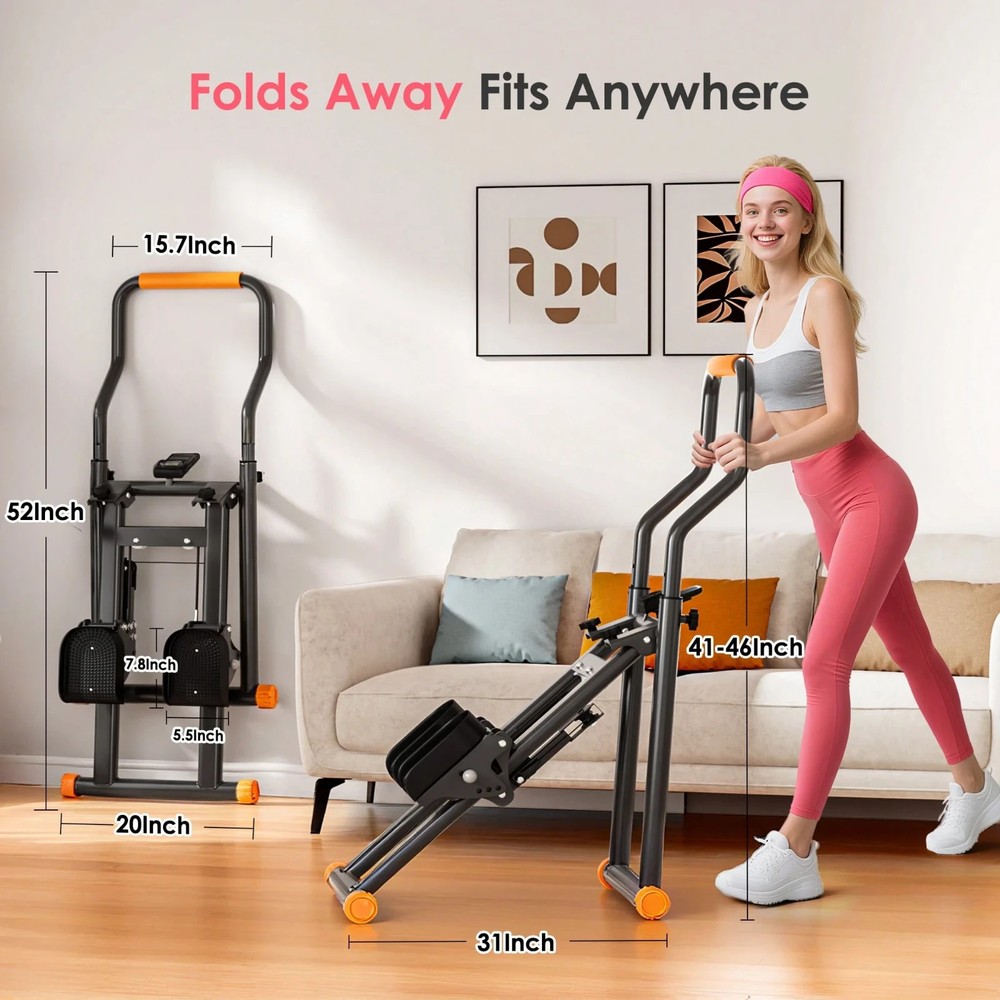 Foldable Stair Stepper, Vertical Climbing Machine, Full-Body Workout, Adjustable