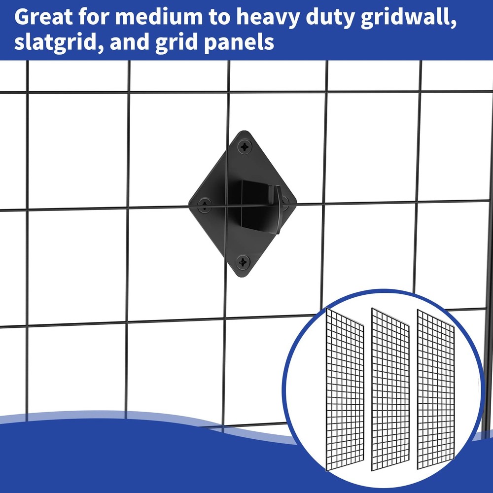 24 Pcs Gridwall Mount Brackets with Screws Gridwall Brackets for Grid Panels Clo
