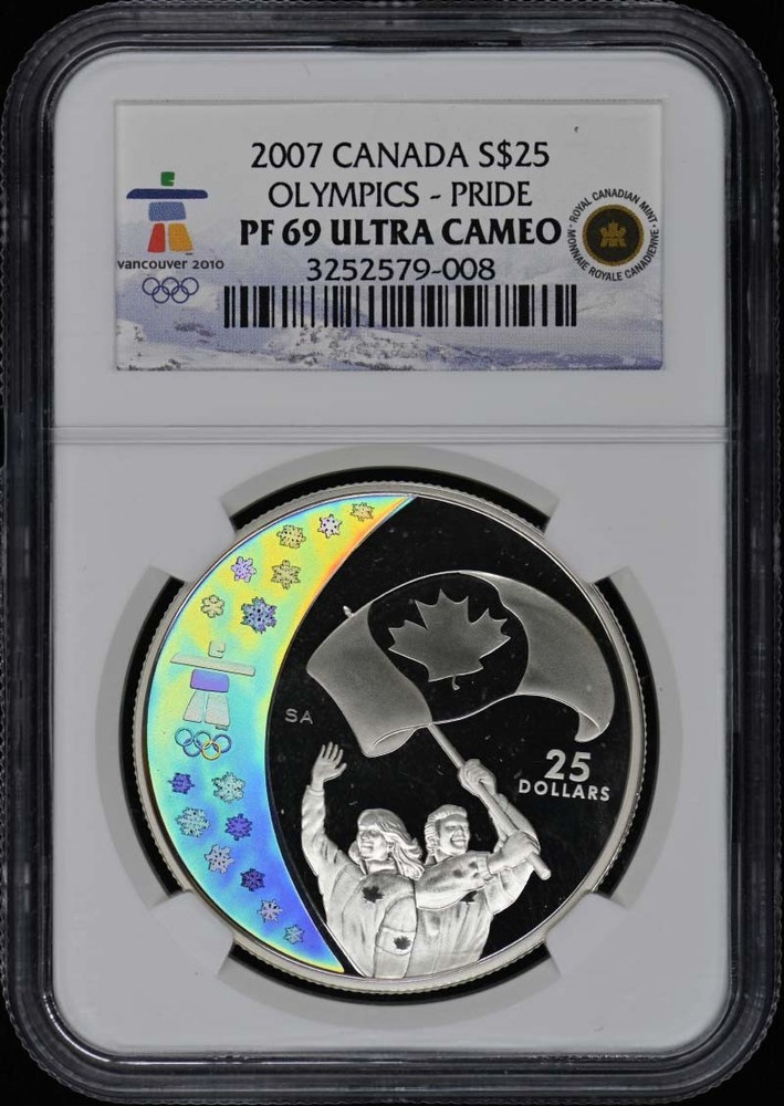 2007 CANADA OLYMPICS - PRIDE S$25 NGC PR69DCAM